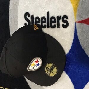New Era Black and Gold Steelers Fitted Cap